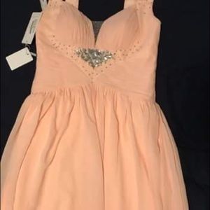 A-Line/Princess Scoop Neck Sweep Train